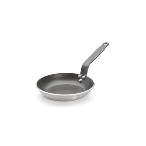 De Buyer 5 Alluminio Padella Antiaderente Choc Resto Induction, Diam 24 Cm, 8480.24, Nero