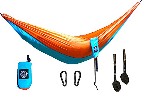 Monkey Swing Amaca Leggera (275X140 Cmonkey Swing Hamaca Da Giardino 275X140Cm I Amaca Completo Set I 2X Moschetto, 2X Cinghie I Per Camping, Viaggio,
