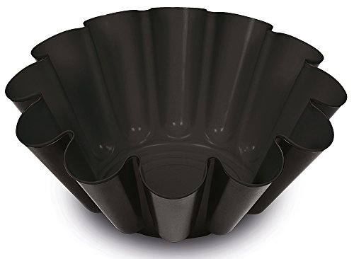 Guardini Gardenia, Stampo Budino 22Cm, Acciaio Con Rivestimento Antiaderente, Colore Nero