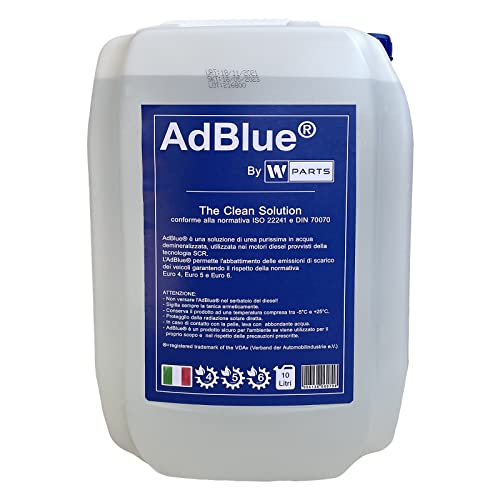 W-Parts Adblue Ad Blue Tanica Per Veicoli Euro 4, 5, 6 -Scr Auto Fusto 10 Litri - Italia