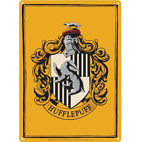 Half Moon Bay | Harry Potter Wall Art | Targa In Latta Con Stemma Di Tassorosso | Poster Di Harry Potter Per Camera Da Letto | Decorazione Per Camera
