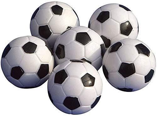 Miss-Shop Calcio Balilla,Biliardino, 6 Palline Biliardino Biliardino Bianche E Nere
