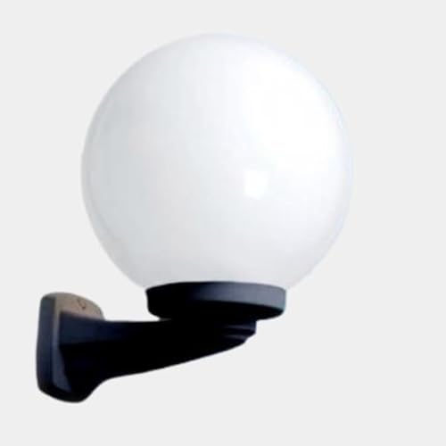Fumagalli Lampada Globo Nera Con Braccio A Muro + Base E27