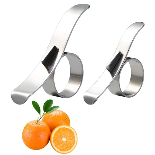 Yueming 2 Pezzi Sbuccia Arance Fruit Peelers Peeling Strumento Peeling Di Agrumi, Rimozione Degli Agrumi In Acciaio Inox Affettatrice Gadget Da Cucina