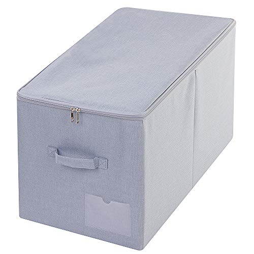 Amonsen 60L Extra Large Quilts Comforter Coperte Duvet Storage Contenitore Con Coperchio, Grigio Chiaro