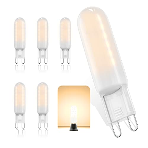 Bvcl G9 Led Lampadina 5W, Equivalente A 40W Lampadine Alogene Bianco Caldo 3000K, Angolo Del Fascio Di 360°, 500Lm Ac 190V-260V, Senza Sfarfallio, Non