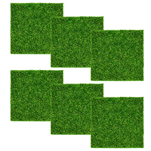 Tddl 6 Pezzi Di Erba Artificiale Erba In Miniatura Finto Muschio Erba Artificiale Mini Per Giardino Erba Decorazione 15X15Cm Per Regali Di Natale Erba