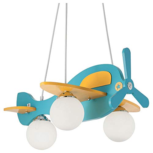 Ideal Lux Avion-1 Sp3 Blu/Giallo Sospensione Bambino