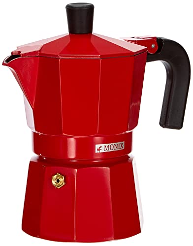 Monix - Caffettiera Italiana In Alluminio 3 Tazze Fragola