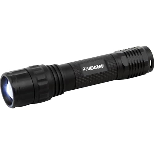 Velamp Panther Torcia Led Ricaricabile Super Luminosa (800Lm, Cree Xhl). Interruttore Tattico. Focus Regolabile.Impermeabile, Ideale Industria E Campe