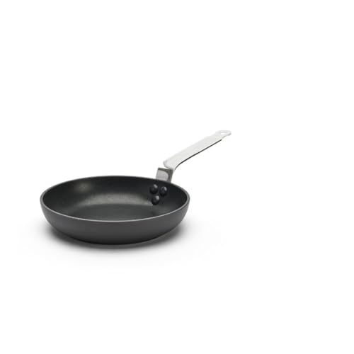 De Buyer - 8760.20 Padella Shock, Manico Intenso, Acciaio Inossidabile, Induzione, Ø 20 Cm