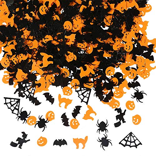 Chuangou Confetti, Decorazioni Di Halloween Coriandoli Ragnatele Streghe Pipistrelli Zucche Coriandoli Ragni