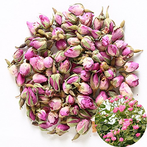 Tooget Rosa Fragrante Naturale Rosa Germogli Petali Di Rosa Essiccato Rosa Damascena All'Ingrosso, Cibo Commestibile - 60G