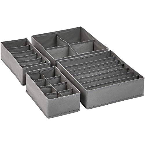 Amazon Basics Organizer Per Cassettiera, Per Biancheria Intima, 4 Unità