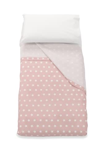 Set 3 Pezzi Lenzuola In Cotone Per Lettino Starlette Rosa