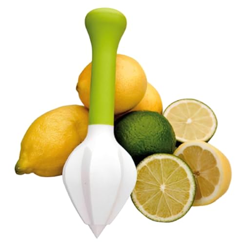 Ibili Exprimidor Manual, Stainless Steel, Bianco/Verde, 18 X 6 X 6 Cm