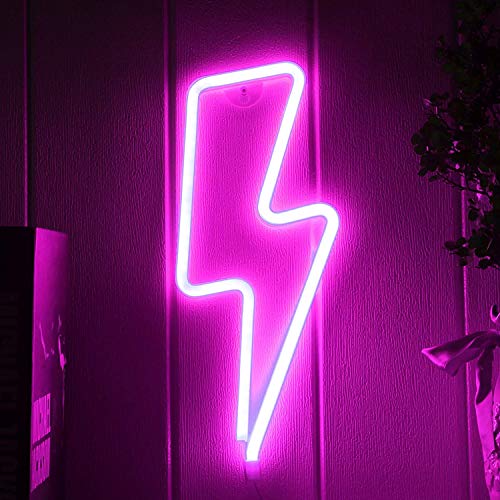 Lampada Neon Fulmine, Insegna Luminosa Led, Le Luci Al Neon Sono Adatte Per Halloween, Natale, Feste, Sala Giochi, Camera Da Letto, Decorazione Del So