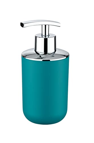Wenko Dispenser Sapone Brasil Petrol - Infrangibile Capacità: 0.32 L, Tpe, 7.3 X 16.5 X 9 Cm, Petrolio
