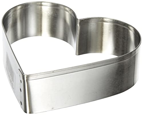 Stampini Per Biscotti A Forma Di Cuore Forma Per Quiche, Argento, Banda Stagnata, Silver, 10 X 3 Cm