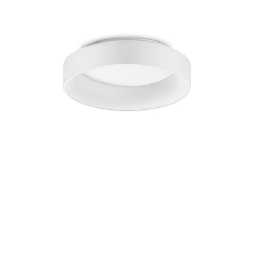 Ideal Lux Ziggy Rotondo 45Cm Led Integrato Semi Flush Light Bianco, 3000K, Non Dimmerabile
