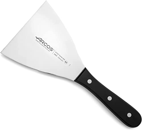 Arcos Spatola Da Cucina Per Carni, Verdure E Pesci Di 125 X 120 Mm In Acciaio Inossidabile E Poliossimetilene. Colore Nero. Serie Universale