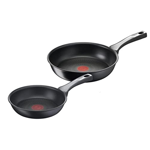 Tefal - Unlimited On, Set Di 2 Padelle: 2 Padelle Da 20, 26 E 28 Cm Con Rivestimento Super Resistente, Thermo-Fusion, Forma Profonda, Tutti I Tipi Di