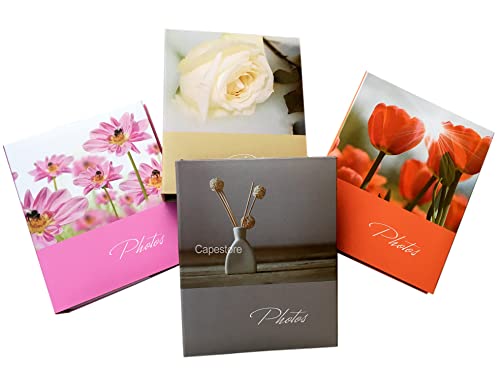 Elegante Album Fotografico Photos Fiori Per 200 Foto 13X19, Pagine Nere, A Tasche, 1 Pz.
