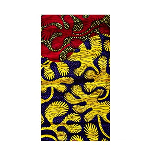 Maynowax Coupon Pagne - Tessuto In Cera Africana, 100% Cotone, 2 Iarde, 180 X 120 Cm