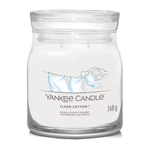 Yankee Candle Candela Profumata Firmata | Candela In Barattolo Medio In Cotone Pulito Con Doppio Stoppino | Candela A Combustione Lunga In Miscela Di 