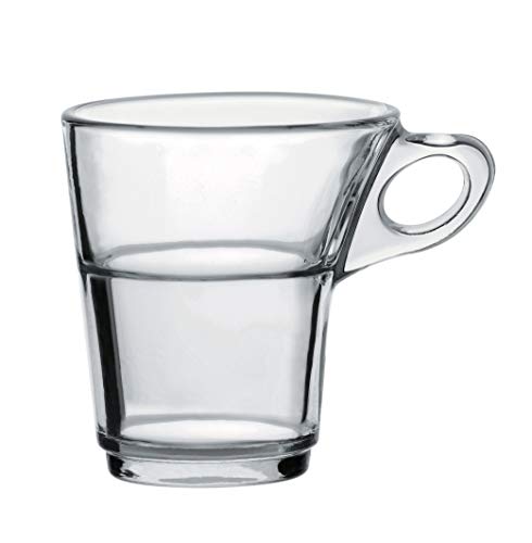 Duralex Conf. 6 Tazzine Caffè Vetro Senza Piatto Caprice Cl09 Arredo Tavola, 6 Unità