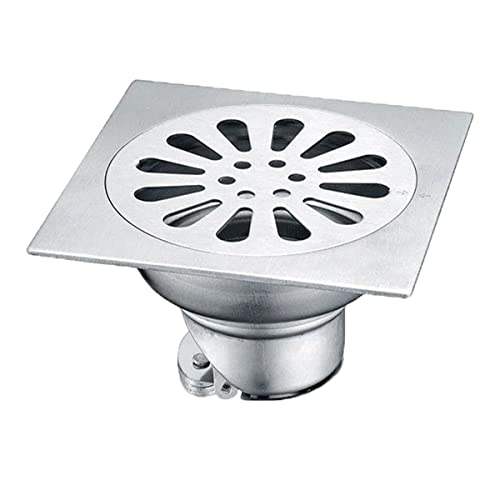 Anti-Odore Scarico A Pavimento Quadrato Acciaio Inossidabile. Scarico Pavimento Dell'Inserto Della Piastrella Bagno, Con Copertura Del Filtro Rimovibi