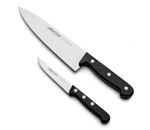 Arcos Serie Universal, Set Da Coltelli Cucina 2 Pezzi, Lama Acciaio Inossidabile Nitrum, Manico Polioxymetilene (Pom)