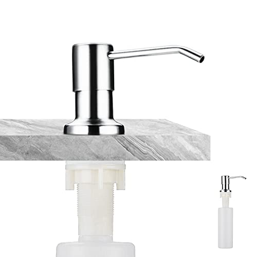 Newaner 350Ml Dispenser Liquidi Per Lavello Cucina, Portasapone Incasso, Erogatore Sapone, 360 Può Essere Ruotato,Acciaio Inossidabile 304