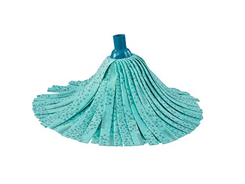 Leifheit 52069 Testina Sostitutiva Lavapavimenti A Frange, Classic Mop Viscose Plus, 2 Pz, Blu, 2 Unità