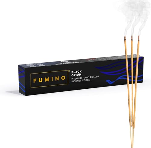 Fumino Incenso Bastoncini Freschi Fatti A Mano Fragranza Black Opium - Incensi Naturali - 1 Scatola, 14 Bastoncini (15G) - Masala, Agarbatti Profumati