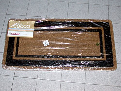 Giacomini & Gambarova Tappeto Velcoc ´Bordo´ 50X100 Sp17 Arredo Decorazioni Casa, Cocco, Colori Assortiti, 50 X 100 Cm