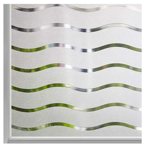 Lemon Cloud Statici Autoadesivi Pellicola Vetri Finestre Traslucido Motivo Onda Film Adesivo Per Decorazione E La Tutela Della Vita Privata 44,5X200Cm
