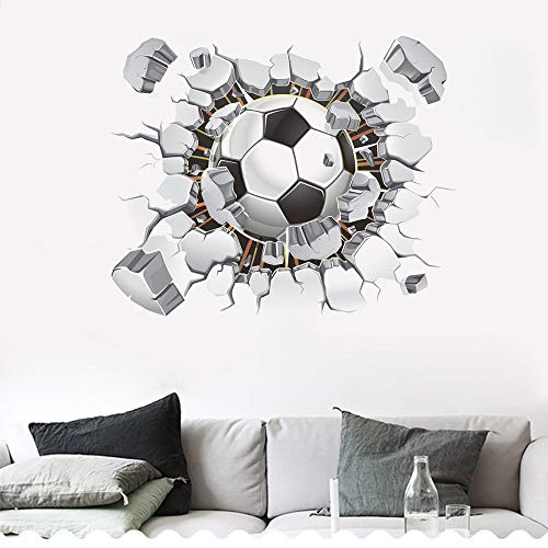 Sitake Adesivi 3D A Tema Calcio, Adesivi Da Parete Per Camera Da Letto Per Ragazzi, Adesivi 3D In Vinile Per Camera Da Letto Dei Ragazzi, Sala Giochi 