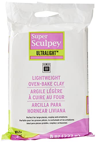 Polyform , Argilla Da Cuocere In Forno, Ultra Light White, Bianco, 227 Gr, Unità