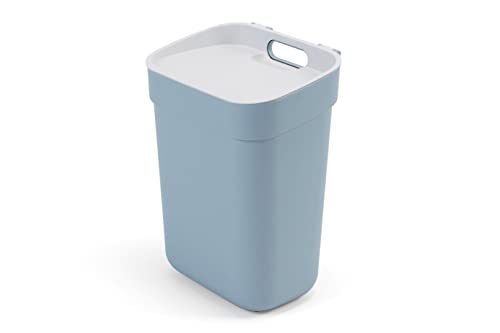 Curver Pattumiera Da 10 L, Ideale Sotto Il Lavandino, Con Supporto Parete O Porta, Cucina, Bagno, Lavanderia, 100% Riciclata, Blu
