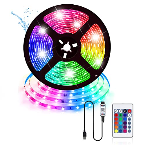 5M Striscia Led Tv Luci Led Camera Da Letto,Led Rgb 5050 Usb Con Telecomando A 25 Tasti Colorati Dimmerabile Per Interni, Decorazioni,Tv Retroillumina