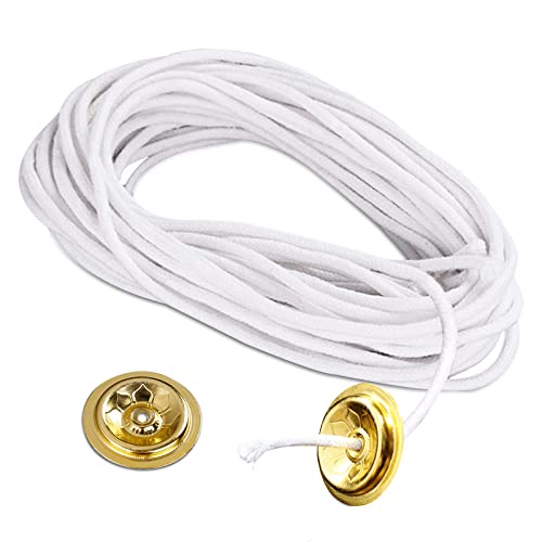 Stoppino Per Candele In Cotone Da 10 M, 4 Mm, Con 2 Stoppini Galleggianti, Bobina In Cotone Intrecciato Rotondo, Stoppino Per Lampada A Olio, Filo Per