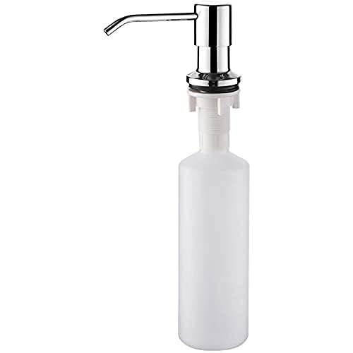 Ibergrif M34027 - Dispenser Liquidi Per Lavello Cucina, Portasapone Incasso, Erogatore Sapone, Cromo