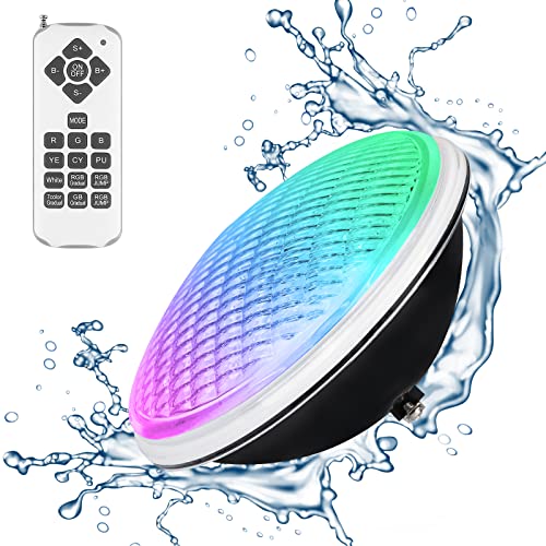Kollniun Par56 Illuminazione Piscina 22W Luce Subacquea Luce Piscina Rgb Con Telecomando Piscina Luci Piscina Luce 12V Ac/Dc Ip68