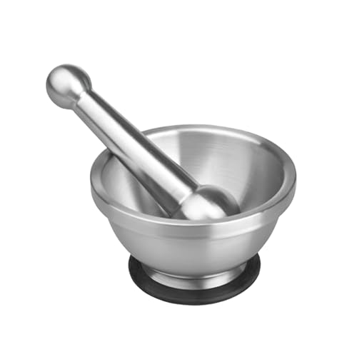 Ibili Mortar 12X8 Cm Of Stainless Steel, Silver, 12 X 8 X 8 Cm