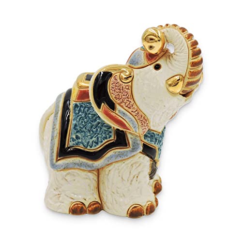 De Rosa Rinconada F368 Elefante Jaipur Baby 8X9 Cm Scultura In Ceramica D1877