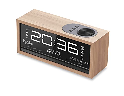 Inscabin C1 Dab/Dab+Fm Radio Radio Sveglia Digitale Con Grande Schermo/Altoparlante Portatile Senza Fili Con Bluetooth