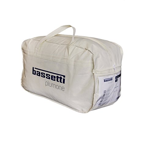 Bassetti Piumone In Piuma D'Oca Bianca Rigenerata 20% Piumino 80% Piuma, Una Piazza Cm 155X200