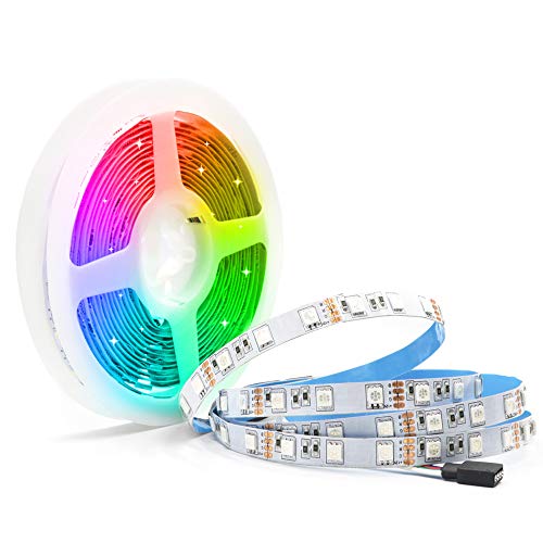 Arotelicht 12V Striscia Di Luce Led Flessibile 5M Rgb 300Leds 5050Smd Strisce Led Light Strip Ip20 Illuminazione Iinterna E Luci Decorative Per Tv, Gu