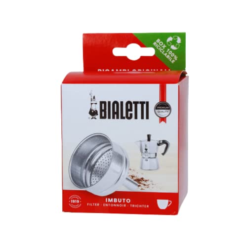 Bialetti Ricambi, Include 1 Filtro A Imbuto, Compatibile Con Moka Express, Fiammetta, Break, Dama, Moka Timer E Rainbow (6 Tazze)